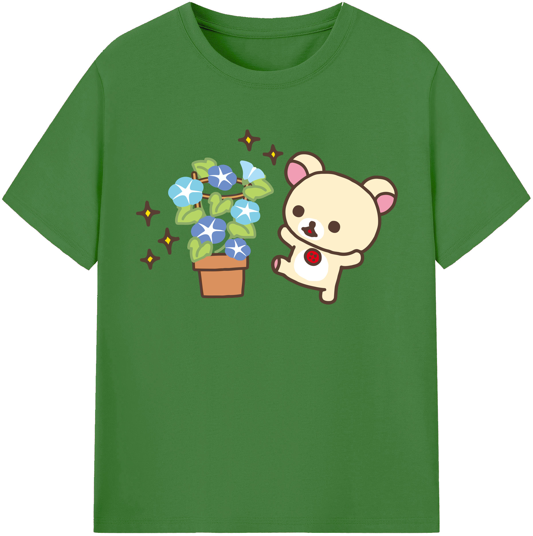 （画像用） リラックマ リラックマ キイロイトリ Rilakkuma Korilakkuma Kiiroitori レディースカジュアルプリントTシャツ（綿100％）